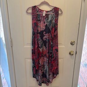 Hazel Paisley Kimono Vest Pink and Blue